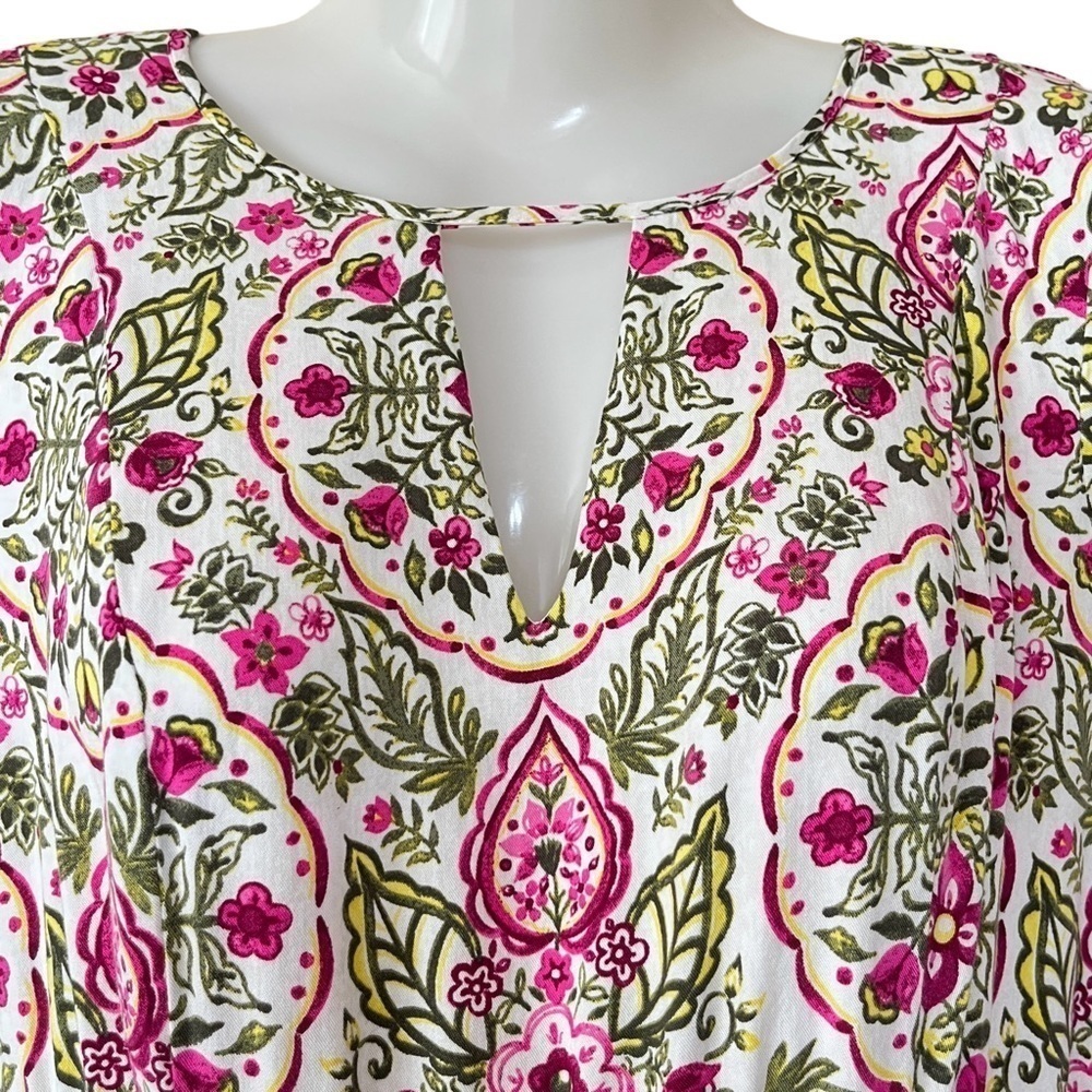 Torrid Ivory Floral Print Challis Skater Dress Size 00 (Size 10 M/L) - Picture 4 of 9